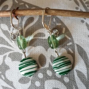 Crystal and Natural Stone Earrings